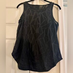 NWT Black Mesh Tank. Sheer w/ pattern. Size Medium